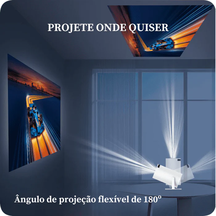 Projetor Portátil VISION PRO 4K - Prático