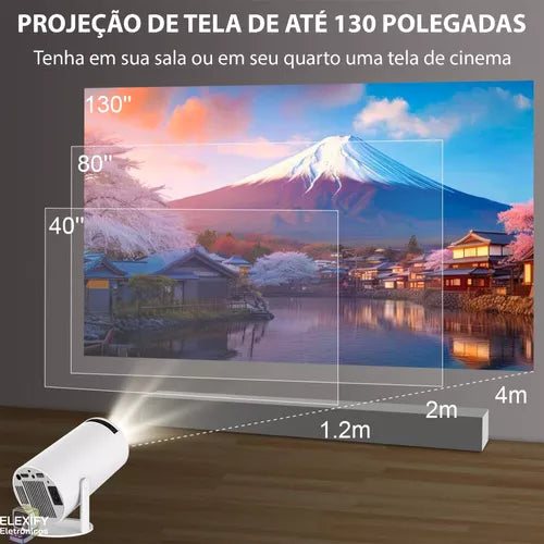 Projetor Portátil VISION PRO 4K - Prático