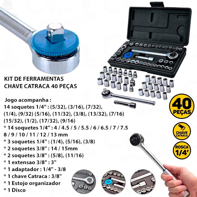 Jogo Ferramentas 246 Peças Semiprofissional