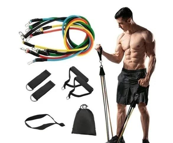 Kit Fitness - Elástico Treino Extensores de Musculação