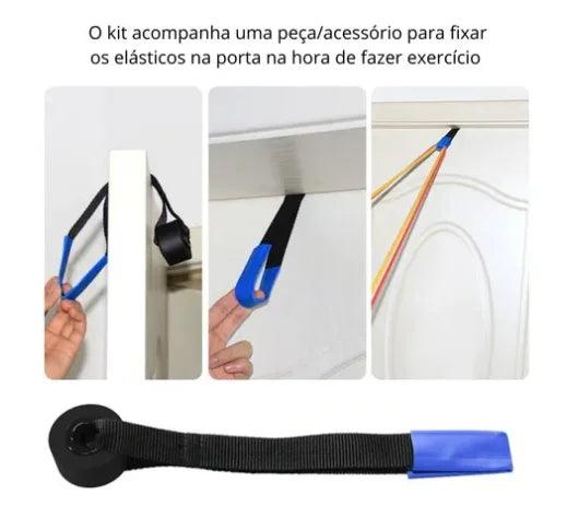 Kit Fitness - Elástico Treino Extensores de Musculação