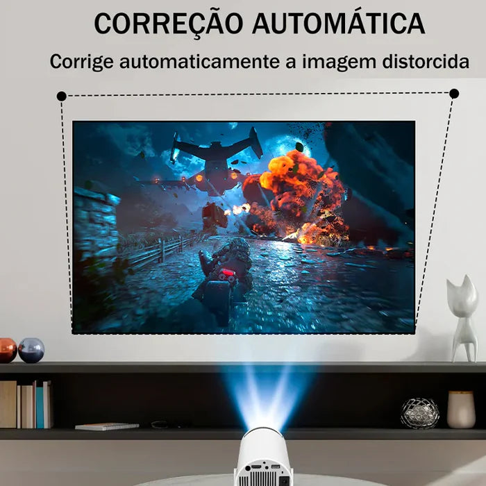 Projetor Portátil VISION PRO 4K - Prático